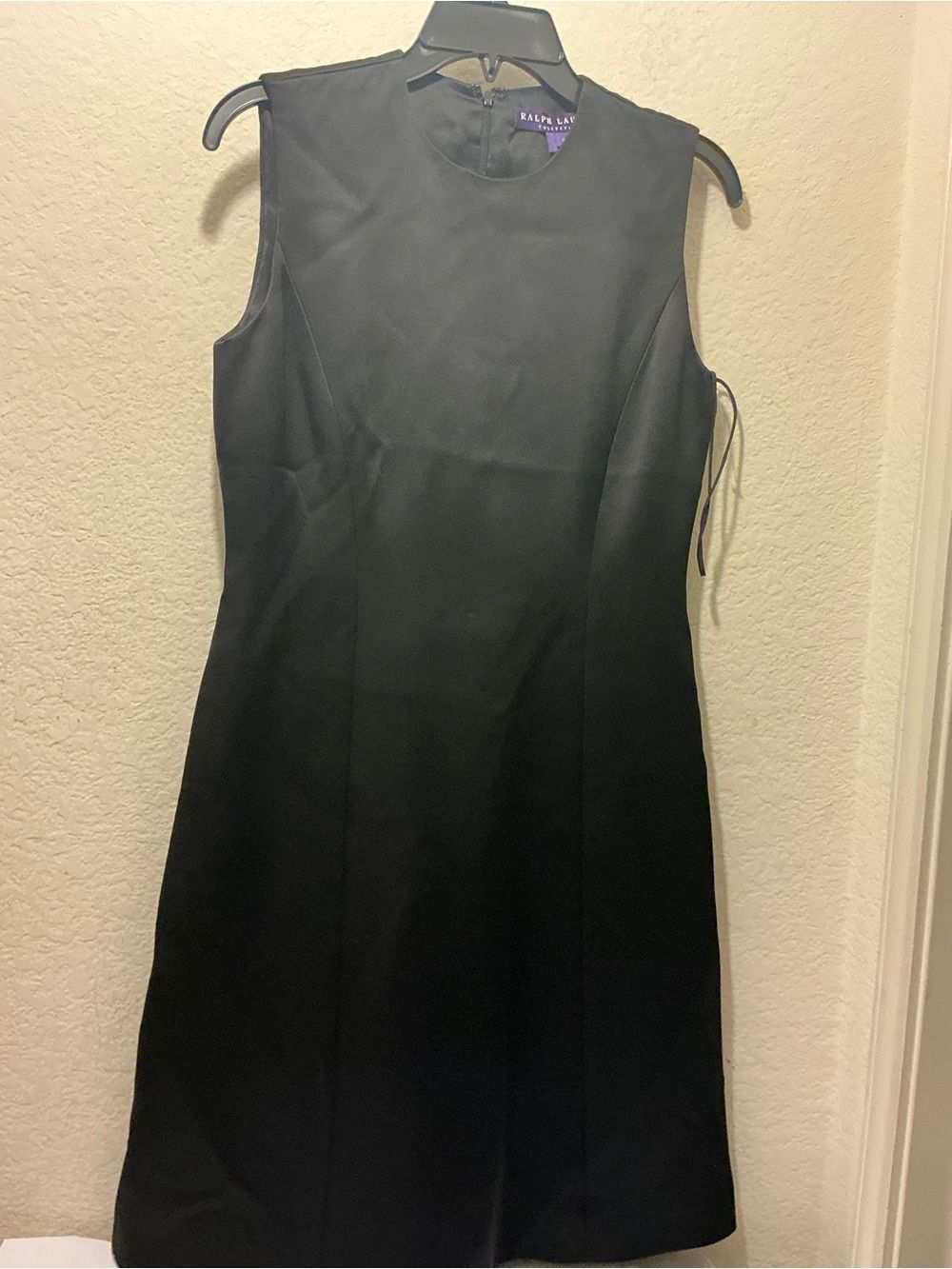 Ralph Lauren Purple Label Black Sleeveless Sheath Dress wool silk blend size 8